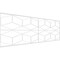 Ekena Millwork Set of Four Panels for 94 1/2"W x 32 1/4"H Pueblo Fretwork Wainscot Wall Paneling WPKP16X01X47PBL - alternate 1